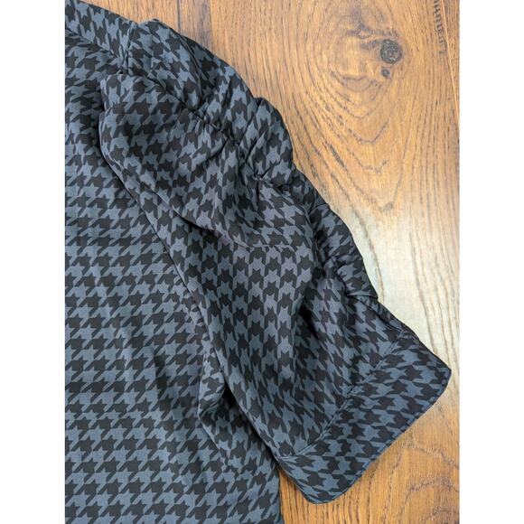 NWT Laundry by Shelli Segal Ruched Sleeve Houndstooth L - Picture 5 of 9